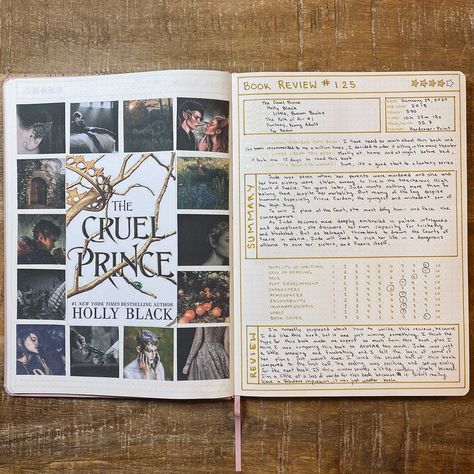 Book Review #125 The Cruel Prince - Holly Black @jessie_reads_too_much Book Journaling, Boulet Journal, Book Review Journal, Book Review Template, Bullet Journel, Book Reading Journal, The Cruel Prince, Bullet Journal Ideas Templates, Journal Bullet