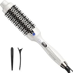 Wavytalk Thermal Brush, 1.5 Inch Ionic Thermal Round Brush Creates Blowout Look in 10 Minutes, Heated Round Brush Makes Hair Shinier & Smoother, Dual Voltage (White) Heated Round Brush, Blowout Look, Thermal Brush, Round Brush, Shiny Hair, How To Make Hair, New Me, Christmas List, Personal Care