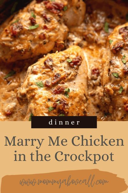 Marry Me Chicken In The Crockpot Creamy Chicken Dinner, Chicken In The Crockpot, Crockpot Chicken Thighs, Marry Me Chicken Recipe, Crockpot Chicken Breast, Chicken Crockpot Recipes Easy, Marry Me Chicken, Thighs Chicken, Crockpot Dinners