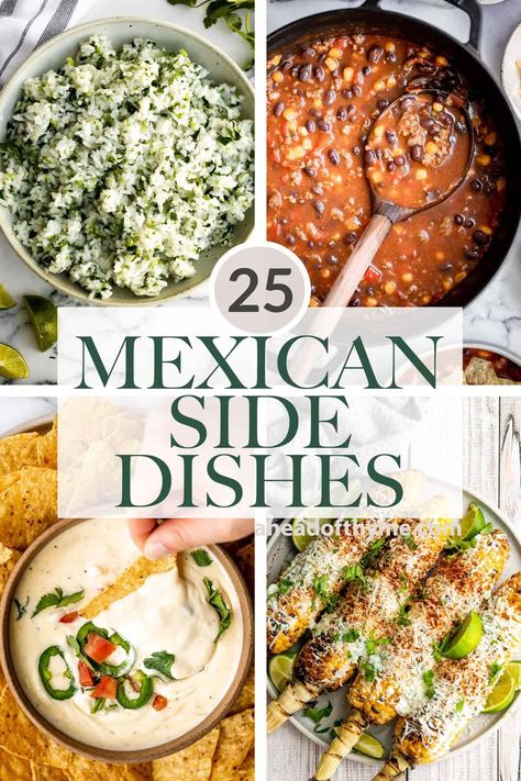 Mexican Thanksgiving, Mexican Dinner Party, Taco Side Dishes, Mexican Side, Mexican Side Dishes, Mexican Salads, Vegan Dips, I Heart Naptime, Dishes To Make