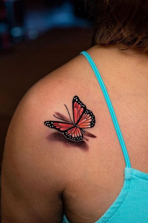 3 D Butterfly Tattoos For Women, Realistic Butterfly Tattoo, Butterfly Tattoos Images, Monarch Butterfly Tattoo, Butterfly Tattoos On Arm, 3d Butterfly Tattoo, Butterfly Wrist Tattoo, Butterfly Tattoo On Shoulder, Mom Tattoo Designs