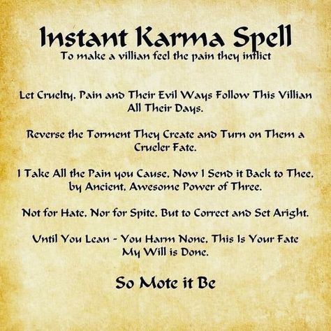 The Celtic Witch ® on Instagram: “#thecelticwitch #moonstone #karma” Karma Witchcraft, Speed Up Karma Spell, Mal's Spell Book Pages, Witch Karma Quotes, Witch’s Knot Meaning, Karma Spell, Truth Spell, Break Up Spells, Revenge Spells