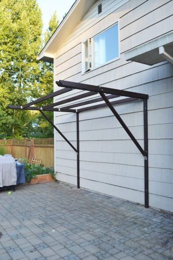 Simple Garden Furniture Ideas, Small Patio Ideas On A Budget, Pergola Cost, Cheap Pergola, Building A Pergola, Pergola Attached To House, Pergola Design, Outdoor Entertaining Spaces, Budget Patio