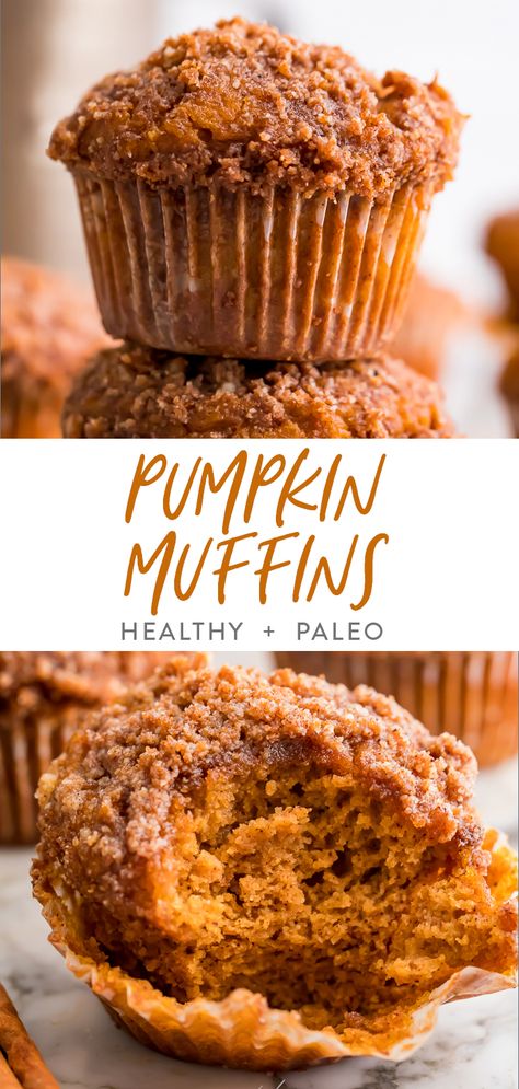 Grain Free Pumpkin Muffins, Paleo Muffin Recipes, Paleo Pumpkin Muffins, Healthy Pumpkin Muffins, Gluten Free Pumpkin Muffins, Pumpkin Muffins Easy, Pumpkin Recipes Healthy, Muffins Easy, Muffins Healthy