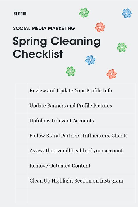 Keep your social media platforms up to date and decluttered with these helpful tips! #socialmedia #springcleaning #socialmediamanagement #digitalmarketing #instagramtips #bestpractices #socialmediatips Social Media Hacks, Video Reels, Creation Photo, Editorial Calendar, Social Media Management Tools, Social Media Agency, Spring Cleaning Checklist, Advertising Strategies, Media Agency