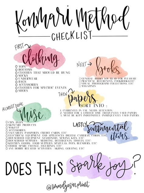 Konmari Method Organizing, Konmari Checklist, Konmari Organizing, Kon Mari, Marie Kondo Organizing, To Do Planner, Konmari Method, Wine Bottle Diy Crafts, Wine Bottle Diy