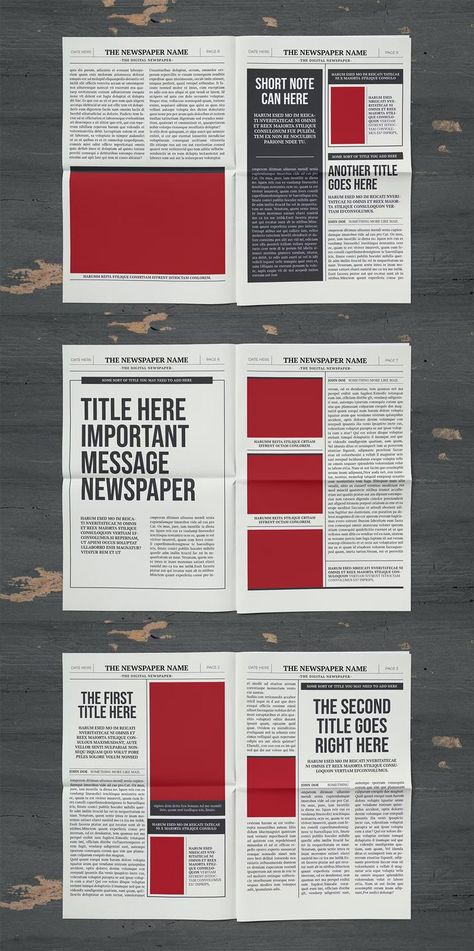 Small Classy Newspaper Template InDesign. 16 Pages. Newspaper Magazine Layout, Layout Newspaper Design, Newspaper Page Design, Newspaper Ideas Design, Newspaper Inspired Design, Newspaper Layout Ideas, School Newspaper Layout, Editorial Page Newspaper, News Letter Layout