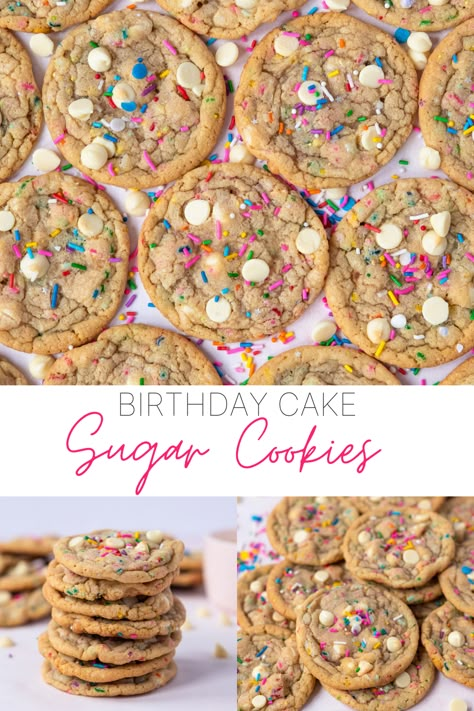 Cookie Toppings Ideas, Birthday Cake Sugar Cookies, Cake Sugar Cookies, Baking Recipes Sweet, Spring Dessert, Sports Nutritionist, Lost 100 Pounds, Recipe Dessert, Fun Baking