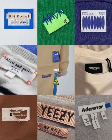 Labels Clothing Etiquette Design, Shirt Label Design Clothing Tags, Clothes Label Design Tags, Clothing Labels Design Ideas, Woven Label Design, Mm Paris, Clothing Manufacturing, T Shirt Label, Clothing Labels Design