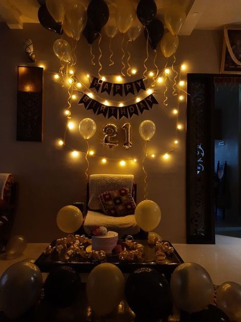 Unique Birthday Celebration Idea Surprise Birthday Decorations, Birthday Decorations At Home, 18th Birthday Decorations, Happy Birthday Decor, Birthday Party At Home, Birthday Room Decorations, Boy Birthday Decorations, Simple Birthday Decorations, 21st Birthday Decorations