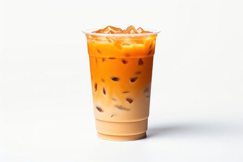 Minuman Thai Tea, Thai Tea Cup, Pudding Packaging, Menu Drink, Ice Latte, Coffee Advertising, Drink Juice, Cafe Cup, Ice Cup