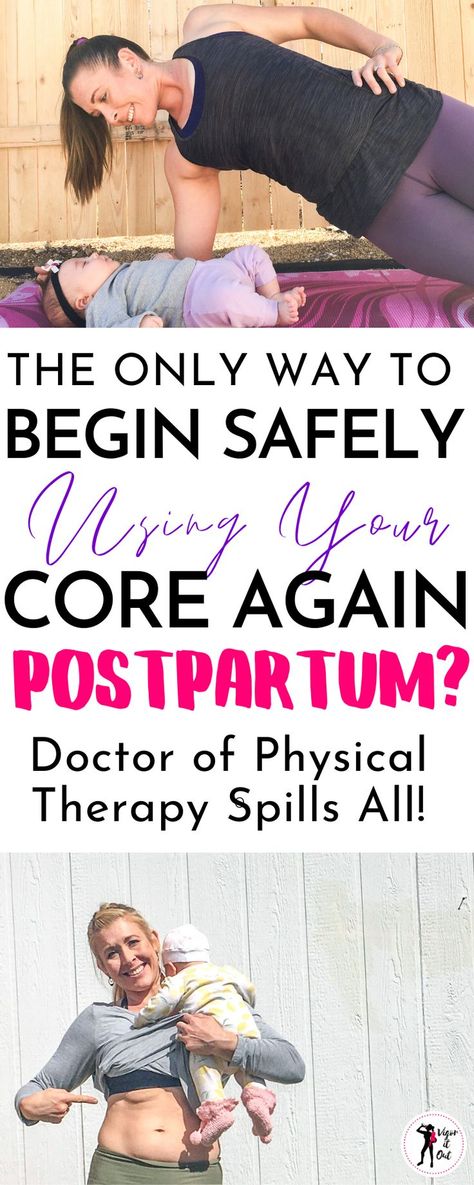 To start working out postpartum you need to know how to safely engage your core! Your postpartum workouts can only progress safely if you first strengthen your core using these two exercises! A doctor of physical therapy came to help new moms after baby is born learn to workout again. These easy exercises help diastasis recti before 6 weeks and focus on learning how to engage the abs again the best way after childbirth. #postpartumworkout #postpartumrecovery #postpartumabs #postpartumexercises Recovery Workout Exercises, Postpartum Pelvic Floor, Postpartum Abs, Postpartum Tips, Postpartum Exercise, Postpartum Workouts, Postpartum Workout, Diastasis Recti Exercises, Doctor Of Physical Therapy