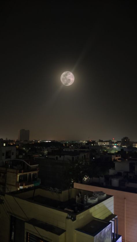 Moon Best Moon Pictures, Moon From Terrace, Moon Natural Photo, Natural Moon Pictures, Aesthetic Moon Photos, Today's Moon Pic In India, Full Moon Aesthetic Photography, Cool Night Pictures, Night Maggie Snap