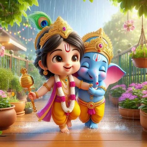 Lord Ganesha And Murugan Hd Wallpaper, Ganesha Cute Wallpaper, Baby Ganesha Cute, Godly Images, Baby Ganesh, God Cartoon, Cute Murugan Images, Cute Ganesha, Murugan Images