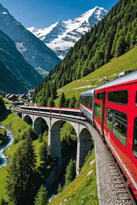 Trains In Switzerland, Switzerland Alps Mountain, Swiss Alps Train, Switzerland Glacier Express, Train In Switzerland, The Swiss Alps, Glacier Express Switzerland Trains, My Rich Life, Swizland Switzerland