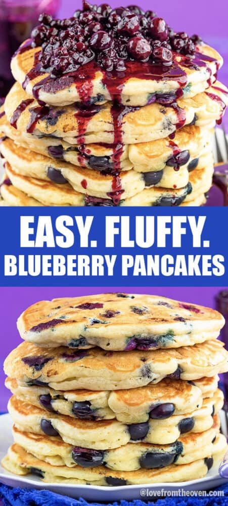 Homemade Blueberry Pancakes, Blueberry Pancakes Easy, Sage Accounting, Fluffy Blueberry Pancakes, Blueberry Buttermilk Pancakes, Blueberry Pancakes Recipe, Berry Pancakes, Blueberry Pancake, Homemade Pancake Recipe