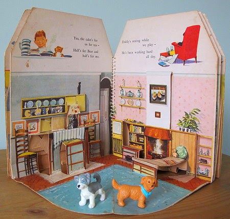 Doll's House Pop-up Book 1950s Buch Design, Pop Up Art, Paper Pop, Atv Riding, Paper Doll House, Dolls Houses, House Book, Up Book, Pop Up Book