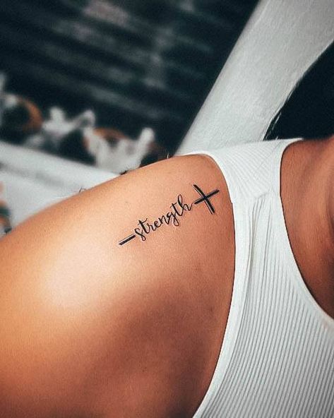 Hope And Strength Tattoo, God Is With Her Tattoo, Tattoos For Mentality, Behind The Ear Christian Tattoo, The Lord Is My Strength Tattoo, Small Metal Health Tattoos, Tattoo Ideas Female Meaningful Simple, I Am Because You Are Tattoo, Romans 12:2 Tattoo