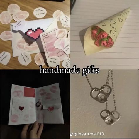 Cute Homemade Gifts For Your Girlfriend, Couple Keepsake Ideas, Things To Give Your Girlfriend Gift, Gifts To Make For Valentines Day, Gift Ideas Cute Diy, Gifts That You Can Make, Arts And Crafts For Partner, Cute Romantic Things To Do For Him, Diy Gifts Meaningful