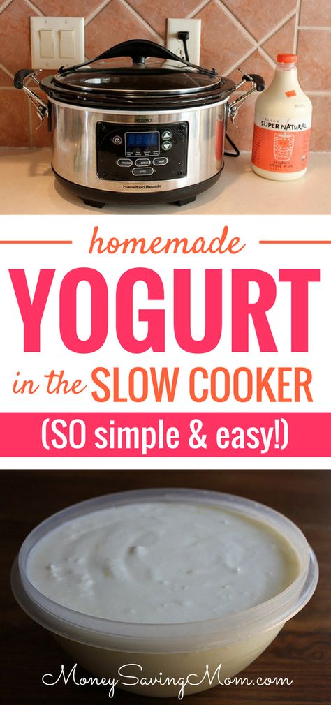 Crock Pot Yogurt, Homemade Yogurt Recipes, Recipe Slow Cooker, Making Yogurt, Yogurt Recipe, Starting Keto Diet, Money Saving Mom, Low Carb Dessert, Homemade Yogurt