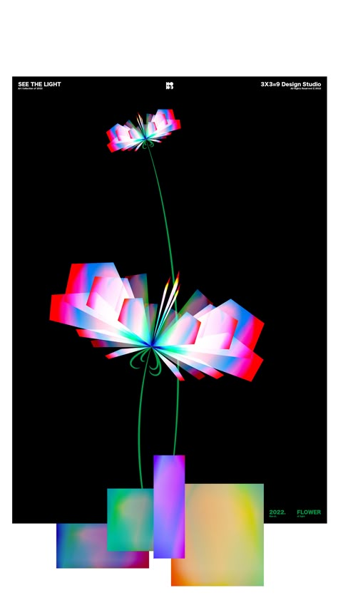 Poster Flowers Design, Illustrative Graphic Design, Poster Design Flower, Flower Graphic Design Illustration, Light Poster Design, Flower Poster Design, Light Graphic Design, Flowers Graphic Design, Diamond Poster