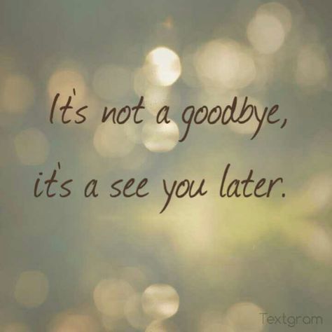 It's not a goodbye, it's a see you later quote.... Always been our thing. Best Farewell Quotes, Bye Quotes, Goodbye Party, Farewell Quotes, Goodbye Quotes, Retirement Quotes, Too Late Quotes, Memories Quotes, Family Quotes