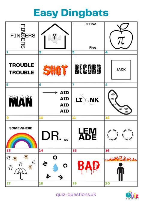 Easy Dingbats Word Puzzles Brain Teasers, Word Brain Teasers, Printable Brain Teasers, Fun Quiz Questions, Rebus Puzzles, Christmas Quiz, Quiz With Answers, Guess The Word, Quiz Questions And Answers