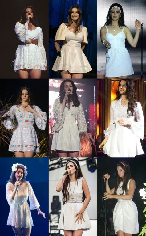 Lana Del Rey + white dresses #LDR Lana Del Rey Summer Dress, Lana Del Ray White Dress, Lana Del Ray Dress Aesthetic, Lana Del Rey White Dress Outfit, Lana Del Rey Homecoming Dress, Lana Del Rey Dress Vintage, Lana Del Rey White Dress Aesthetic, Lana White Dress, Lana Del Rey Dress Up