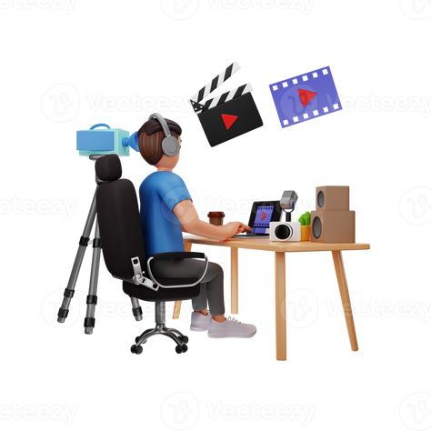 Video Editor Illustration, Video Editing Illustration, Video Editing Png, Alia Varun Cute Pics, Editor Png, Video Png, Alia Varun, Movie Editing, Editor Logo