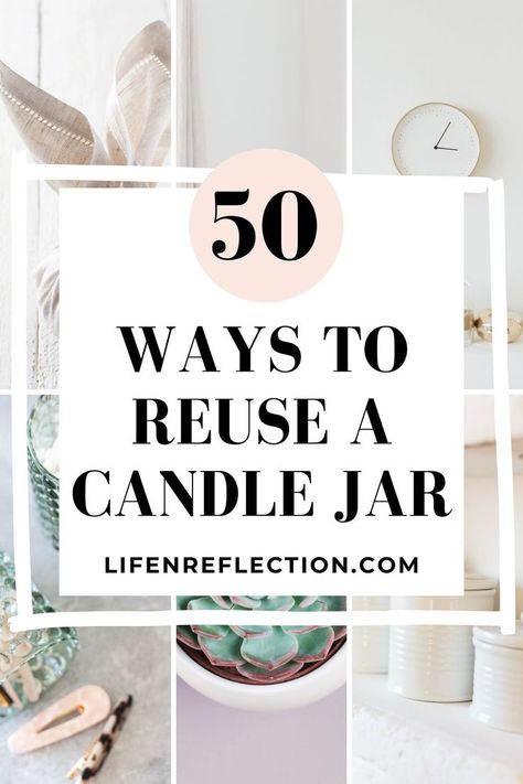 What To Do With Candle Jars Diy, What To Do With Old Candles, Candle Container Ideas Diy Projects, Candle Reuse Ideas, What To Do With Used Candle Jars, Things To Do With Candle Jars, Reusing Candle Jars Ideas, Empty Jars Ideas, Diy With Candle Jars