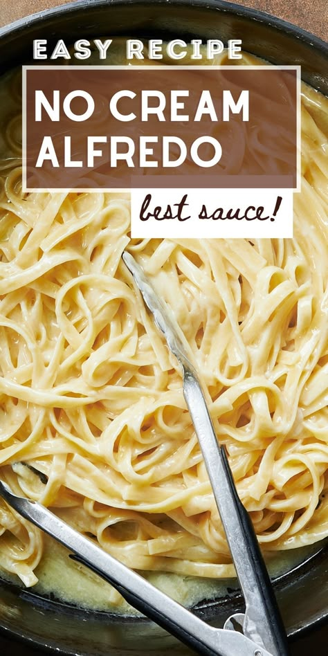 Traditional Alfredo Sauce Recipe, Basic Alfredo Sauce Recipes, Fettuccine Alfredo Recipe Easy, Alfredo Sauce Recipe Authentic, Pasta With No Heavy Cream, Easy Fettuccine Recipes, No Cream Alfredo Sauce, Authentic Alfredo Sauce Recipe, Real Alfredo Sauce Recipe