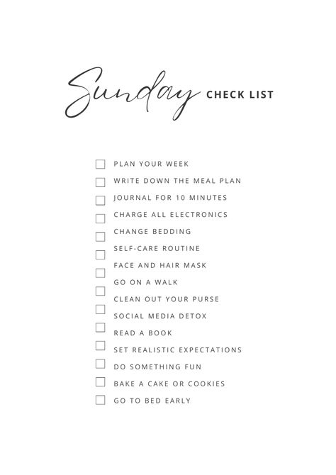 Weekly Things To Do, Sunday Reset To Do List, Week Reset Routine, Sunday Reset List, Sunday Reset Ideas, Weekly Routine Ideas, Sunday Reset Routine Checklist, New Year Reset Checklist, Reset Day Checklist