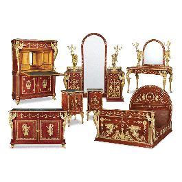 Egyptian King Farouk Empire Bedroom Suite Mahogany Bedroom Furniture, Egyptian Empire, Bronze Bedroom, Napoleon French, Emperor Napoleon, King Farouk, Fine Antique Furniture, Elegant Architecture, Ringling Museum