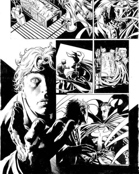 mikedeodatojr Best Comic Panels, Black And White Comic Art, Comic Black And White, Comic Pages, Mike Deodato, Comic Book Layout, Storyboard Illustration, Black And White Comics, Jr Art