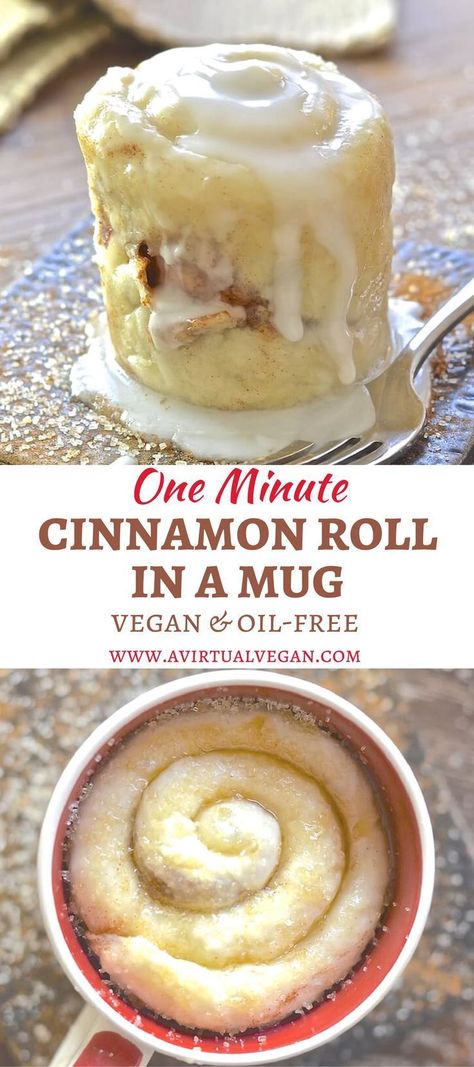 Cinnamon Roll In A Mug, Weight Watcher Desserts, Cheesecake Vegan, Mug Recipes, In A Mug, Microwave Recipes, Think Food, Chicken Wraps, Vegan Sweets