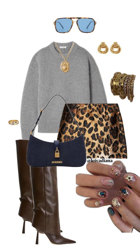 @leivadiana #outfitinspo #outfit #ootd #fashion #outfitideas #outfits #outfitinpso #fitinspo #streetstyle #fashioninspo #fall Cheetah Print Outfits, Tube Top And Skirt, Cheetah Nails, High Waist Long Skirt, Leopard Print Nails, Pleated Tops, Outfit Layout, Print Nails, Skirts Midi High Waisted