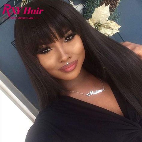 Human Wigs, Lace Front Human Hair, Wig With Bangs, Hair Collection, Straight Wig, Wigs With Bangs, Full Lace Wig, Black Girls Hairstyles, Remy Hair