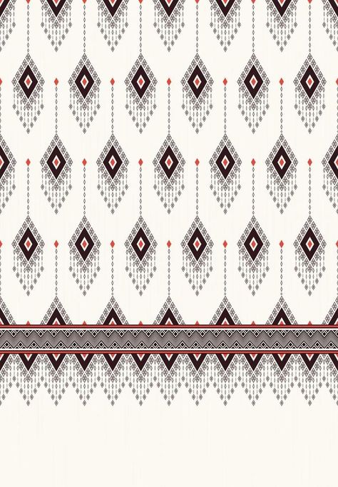 Vertical ikat geometric traditional style with beige tone color seamless pattern and line texture background. Use for fabric, textile, decoration elements. Fabric Textures Patterns, Printed Fabric Texture Seamless, Digital Print Fabric Textiles, Geometric Fabric Patterns, Line Texture Pattern, Fabrics Texture, Shirt Layout, Geometrical Motifs, Geometric Print Pattern