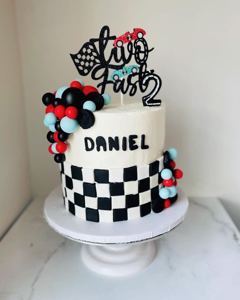 My baby boy is 2 🥺🏁💙 I can’t believe! Time really flies 🥺 Two Fast theme cake 🏁🏎️💙❤️ #cake #cake #twofastcake #cakeofinstagram Too Fast Cake Ideas, Two Fast 2 Curious Birthday Cake, Too Fast Birthday Party Cake, Two Fast Cake Ideas, 2 Fast 2 Furious Birthday Cake, Two Fast Two Curious Birthday Cake, Two Fast Birthday Party Boy Cake, Car Theme Cake Boys, 2 Fast Birthday Cake