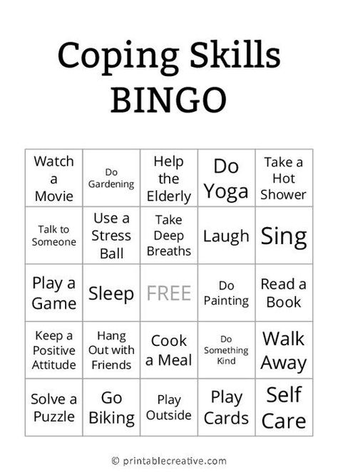 Bingo Board Ideas, Tiktok Bingo, Sensitive Bingo, Bottom Bingo, Coping Cards, Random Bingo, Character Bingo, Coping Skills Activity, Recovery Bingo