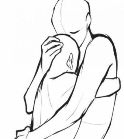 Drawing Ideas Couples, Hugging Drawing, Easy People Drawings, Couple Drawing, Couple Sketch, Couples Hugging, Drawing Eyes, Drawing Body Poses, Sketch Poses