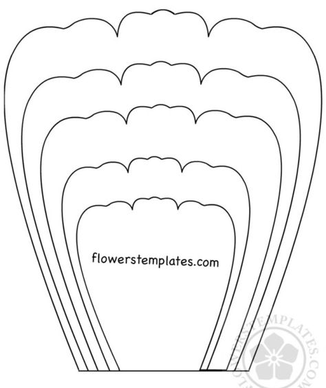 Pola Paper Flower, Paper Flower Printable Templates Free, Paper Flower Pattern, Big Flower Template, Free Paper Flower Templates Printables, Paper Flower Templates Free Printable, Flower Templates Printable Free, Paper Flower Printable Templates, Free Paper Flower Templates