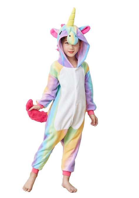 PRICES MAY VARY. Material : Polar fleece material that makes your son or daughter breathable and comfortable to wear. Package content: 1 x costume (no shoes) and You can choose the suitble size according to the size chart on the left of the listing Easy to put on take off : Our unicorn pajama onesie features buttons so that you can put it on and take it off easily. Side pockets make it easy to carry your wallet, keys and cell phone with you. Ocation: halloween costume party,family pajama party, Kids Halloween Pajamas, Poodle Skirt Outfit, Onesie Unicorn, Pajama Day At School, Onesie Party, Unicorn Pajamas, One Piece Birthdays, Unicorn Onesie, Animal Onesies