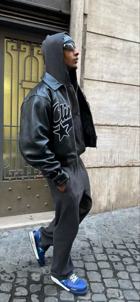 Leather Varsity Jacket Outfit, Letterman Jacket Outfit, Male Fits, Moto Jacket Outfit, Husband Clothes, Black Leather Jacket Outfit, Varsity Jacket Outfit, Birthday Vibes, Leather Varsity Jackets