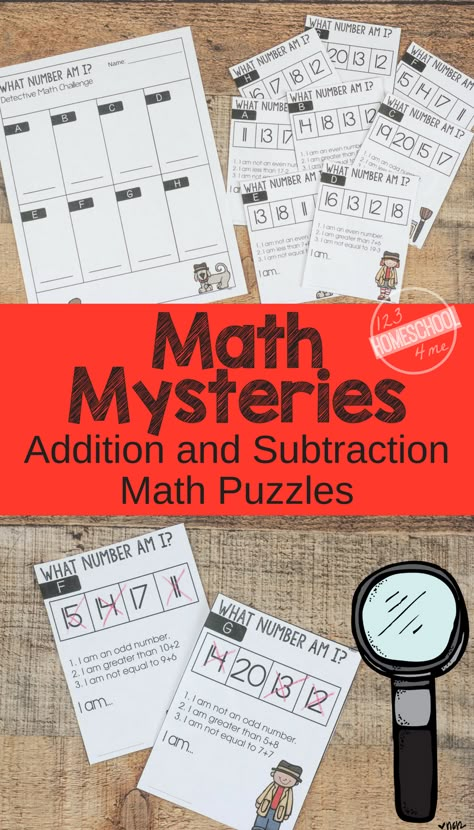 FREE Math Mysteries - FUN Addition and Subtraction Math Problems - these free printable math word problems make it fun for kindergarten, first grade, 2nd grade, 3rd grade, and 4th grade students to practice math. Two Step Word Problems 2nd Grade Addition And Subtraction, Write The Room 2nd Grade, Addition Patterns 3rd Grade, 3rd Grade Math Worksheets Subtraction, Math Games 3rd Grade Free, Reveal Math 3rd Grade, Free Math Centers 2nd Grade, Big Ideas Math 2nd Grade, Teaching 2nd Grade Math