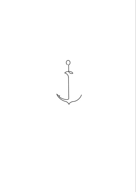 Small Anchor Tattoos, Beachy Tattoos, Rare Tattoos, Boat Tattoo, Simple Forearm Tattoos, One Line Tattoo, Anchor Tattoo Design, Cute Simple Tattoos, Anker Tattoo