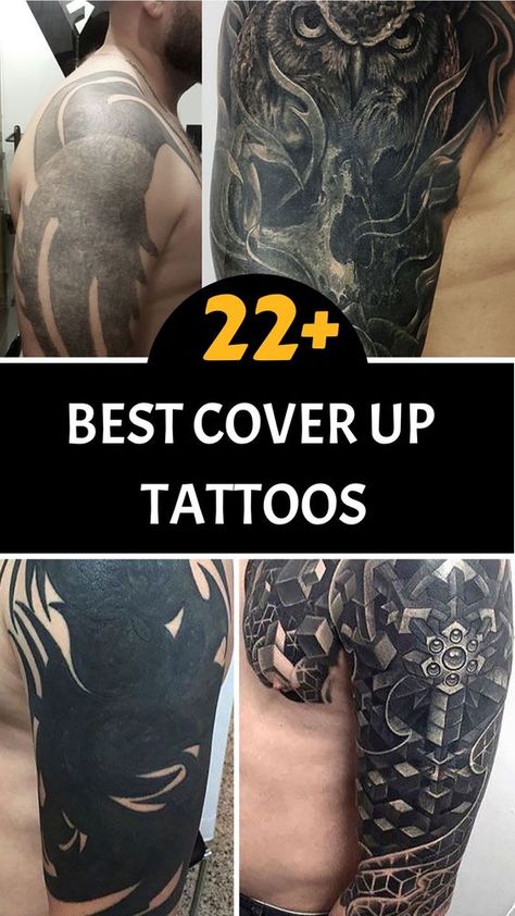 Are you looking for inspiration for your next tattoo cover up? Look no further! Our collection features some of the best cover up tattoos that will help you Very Dark Tattoo Cover Up, Tattoo Covers Before And After, Full Sleeve Cover Up Tattoos Women, Cover Up Tattoos Men Arm, Color Tattoo Cover Up Before And After, Men’s Cover Up Tattoos Arm, Skin Graft Tattoo Cover Up, Side Cover Up Tattoos, How To Cover A Tattoo