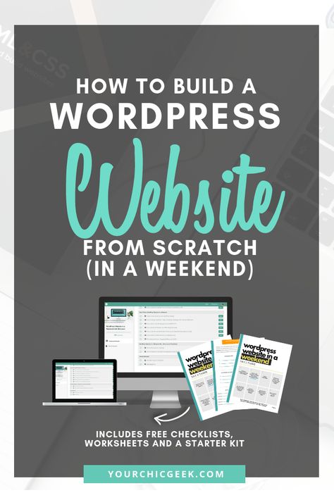 Want to learn how to build a WordPress Website from scratch (in a Weekend)? Consider this your quick start guide + list of essential tasks to complete. Learn Wordpress, Quick Start Guide, Create Logo, Webdesign Inspiration, Wordpress Tutorials, Wordpress Design, Social Media Apps, Web Design Tips, Wordpress Website Design