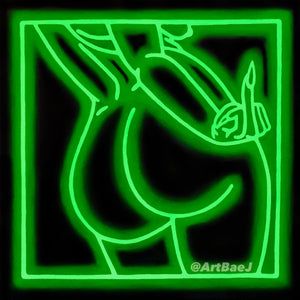 Neon Sign Painting Canvas Diy, Neon Sign Painting, Neon Sign Art, Neon Painting, Canvas Drawing, Sign Painting, Art Painting Gallery, Body Drawing, Sketchbook Drawing