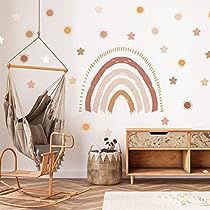 Boho Kids Bedroom, Boho Rainbow Nursery, Boho Rainbow Wall, Girls Wall Stickers, Heart Wall Decal, Polka Dot Wall Decals, Star Wall Decals, Polka Dot Walls, Childs Bedroom